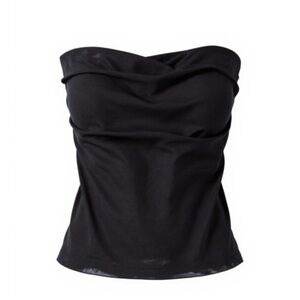 Beginning Boutique Charcoal Strapless Top